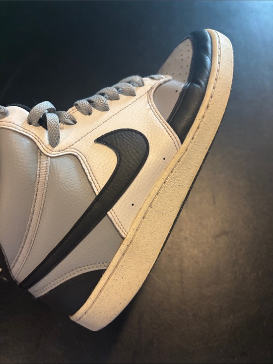 Nike Other - Nike White and Black Mid-Top Sneaker with Gray Laces
